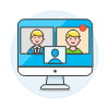 Video Group Call Illustration from UX Colors Set