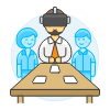 Virtual Converence 3 Illustration from UX Colors Set