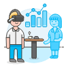 Virtual Meeting 1 Illustration from UX Colors Set