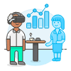 Virtual Meeting 2 Illustration from UX Colors Set