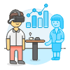 Virtual Meeting 3 Illustration from UX Colors Set