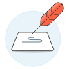 Quill Drawing Illustration from UX Colors Set