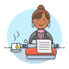 Typewriter 1 Illustration from UX Colors Set