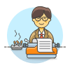 Typewriter 2 Illustration from UX Colors Set