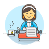Typewriter 3 Illustration from UX Colors Set