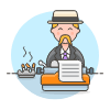 Typewriter 4 Illustration from UX Colors Set