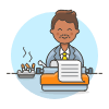 Typewriter 6 Illustration from UX Colors Set