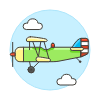 Propeller Plane 3 Illustration from UX Colors Set
