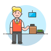Counter Check In 1 Illustration from UX Colors Set