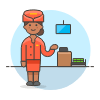 Counter Check In 4 Illustration from UX Colors Set