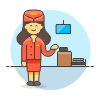 Counter Check In 6 Illustration from UX Colors Set