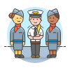 Pilot And Crew 1 Illustration from UX Colors Set