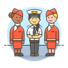 Pilot And Crew 3 Illustration from UX Colors Set