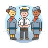 Pilot And Crew 5 Illustration from UX Colors Set