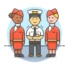 Pilot And Crew 6 illustration - Free transparent PNG, SVG. No sign up needed.