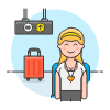 Air Passenger 1 Illustration from UX Colors Set