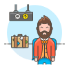 Air Passenger 4 Illustration from UX Colors Set