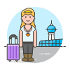 Airport Passenger 4 Illustration from UX Colors Set