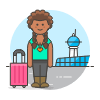 Airport Passenger 6 Illustration from UX Colors Set