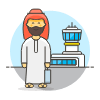 Airport Passenger 7 Illustration from UX Colors Set