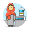 Airport Passenger 8 Illustration from UX Colors Set