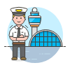 Pilot And Airport 2 Illustration from UX Colors Set
