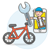 Bike Repair App 1 illustration - Free transparent PNG, SVG. No sign up needed.