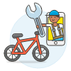 Bike Repair App 3 illustration - Free transparent PNG, SVG. No sign up needed.