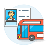 Bus License 2 Illustration from UX Colors Set