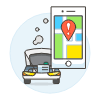 Car Damaged Location Illustration from UX Colors Set