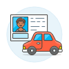 Driving License 3 Illustration from UX Colors Set