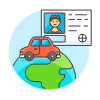 Global Driving License 2 Illustration from UX Colors Set