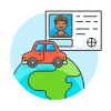 Global Driving License 3 Illustration from UX Colors Set