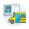 School Bus License 1 illustration - Free transparent PNG, SVG. No sign up needed.