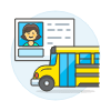 School Bus License 5 illustration - Free transparent PNG, SVG. No sign up needed.