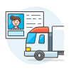 Truck License 1 Illustration from UX Colors Set