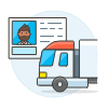 Truck License 3 Illustration from UX Colors Set