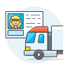 Truck License 4 Illustration from UX Colors Set