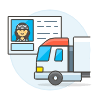 Truck License 5 Illustration from UX Colors Set