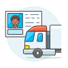 Truck License 6 Illustration from UX Colors Set