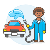 Car Cleaning Service 3 Illustration from UX Colors Set