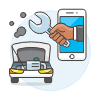 Car Service App 3 Illustration from UX Colors Set | Free Download as SVG Vector and Transparent PNG | Streamline illustrations