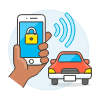 Car Key App 3 Illustration from UX Colors Set