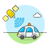 Satellite Car Illustration from UX Colors Set | Free Download as SVG Vector and Transparent PNG | Streamline illustrations