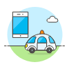 Smart Car App Illustration from UX Colors Set