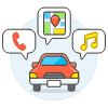 Smart Car Control Illustration from UX Colors Set