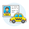 Taxi License 2 Illustration from UX Colors Set