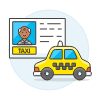 Taxi License 3 Illustration from UX Colors Set