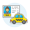 Taxi License 5 Illustration from UX Colors Set
