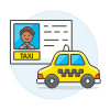 Taxi License 6 Illustration from UX Colors Set